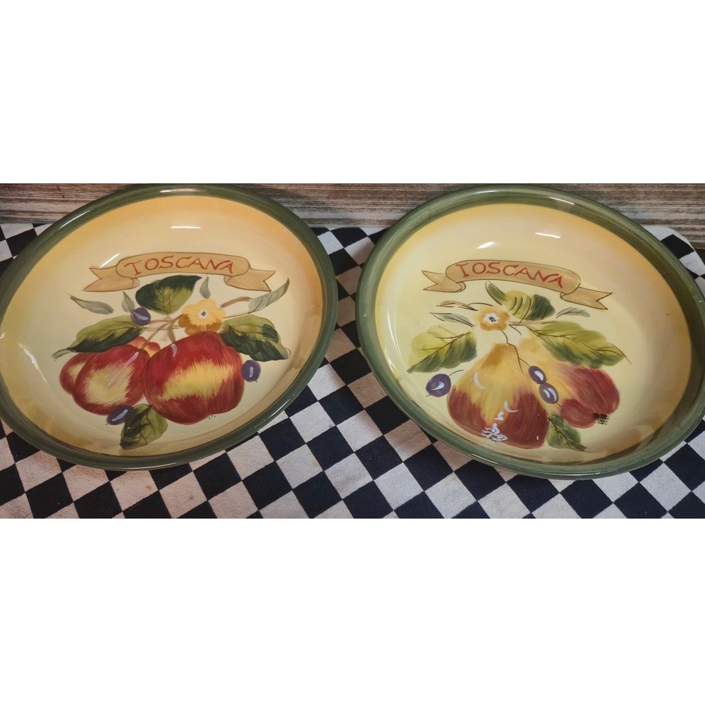 Certified International Toscana Pasta Bowls 2 Pamela Gladding Fruit Design